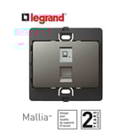 ليجراند - فيش بيانات مفرد ماليا - RJ45 - فضي غامق thumbnail 2