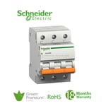 شنايدر - قاطع فرعي 3 خط - 32 أمبير - Domae, 3P, 32A, C Curve, 6000A thumbnail 2