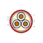 بحرة - كيبل XLPE نحاس- 3 خطوط - مقاس 50 مم - مسلح STA - جهد متوسط 15KV thumbnail 2