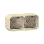LEGRAND - Surface Box Plexo, IP55, 2 Gang + Membrane gland, Horizontal and Vertical, Beige thumbnail 3