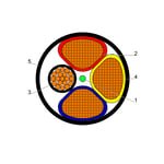 BAHRA CABLES - Power Cable Low Voltage, XLPE Copper, 3x150 + 70mm, 600/1000V, Black - RM IEC 60502-1 FR-IEC 60332-1 thumbnail 3