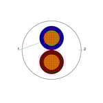 بحرة - سلك كهربائي نحاس مرن - المواصفات البريطانية - NYA - مقاس 10 مم - خطين - أبيض - 300/500 فولت - 91.44 متر thumbnail 4