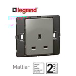 ليجراند - فيش مفرد ماليا - 13 أمبير - 250 فولت - فضي غامق thumbnail 2