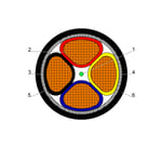 بحرة - كيبل XLPE نحاس - 4 خطوط - مقاس 70 مم - مسلح STA - أسود - 600/1000 فولت thumbnail 3