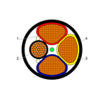 BAHRA CABLES - Power Cable Low Voltage, XLPE Copper, 3x300 + 150mm, 600/1000V, Black - RM IEC 60502-1 FR-IEC 60332-1 thumbnail 3