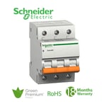 شنايدر - قاطع فرعي 3 خط - 25 أمبير - Domae, 3P, 25A, C Curve, 6000A thumbnail 2