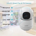 يونيفيو - كاميرا مراقبة داخلية، تدعم واي-فاي، لمراقبة الرضع والحيوانات الاليفة بتقنية كشف الحركة والتتبع الذكي، صوت ثنائي الاتجاه thumbnail 5