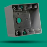 CROUSE HINDS - Box Water Proof 2G - 3/4" Hole 2 5/8" Deep, Grey - 5 Hole thumbnail 3
