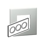 LEGRAND - Plate Arteor, BS, Round, 6 Modules, Pearl Aluminum thumbnail 2