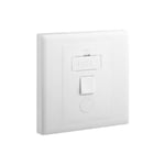 LEGRAND - Fused Connection Unit Eloe, 1 Gang, 13A, Switched + Cord Outlet, White thumbnail 2