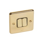LEGRAND - Switch Synergy Authentic, 2 Gang, 2 Way, 20AX, 250V, Glossy Gold thumbnail 2