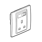LEGRAND - Single Pole Socket Outlet Mallia Senses, BS, Switched, 13A 240V, 1 Gang, Matt Black thumbnail 2