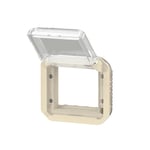 LEGRAND - Mosaic Adaptor Plexo, IP55, with Transparent Flap, Mechanism, Beige thumbnail 3