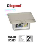 LEGRAND - Pop-Up Box to Be Equipped, 3 Modules, Brushed Stainless Steel Finish thumbnail 4