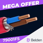 بلدن - كيبل إنذار حريق - خطين - مقاس 1.5 مم - اللفة 500 متر - لون أحمر - SHIELDED, DRAIN WIRE thumbnail 4