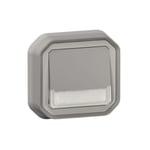 LEGRAND - Push-Button Plexo, IP55, Changeover + Locator + Label Holder, 10A, Flush Mounting, Grey thumbnail 3
