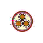 بحرة - كيبل XLPE نحاس - 3 خطوط - مقاس 300 مم - مسلح SWA - جهد متوسط 15KV thumbnail 2