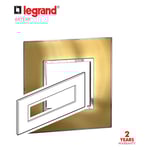 LEGRAND - Plate 8Mod w/ Support Frame BS, Gold Brass Arteor thumbnail 2