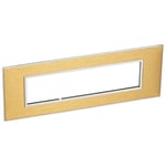 LEGRAND - Plate 8Mod w/ Support Frame BS, Gold Brass Arteor thumbnail 3