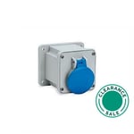 تصفية بالازولي - مأخذ مثبت على لوحة CEE، بزاوية 15°، 32A، 3P+N+E، 200-250V، 50-60Hz، 9H، IP67 thumbnail 2