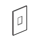 LEGRAND - Plate Arteor, Italian/US, 1 Module, Square, Vertical, 2"x4", Pearl Aluminum thumbnail 2