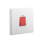 LEGRAND - Double Pole Switch Eloe, 1 Gang, 1 Way +  Neon, 45A, 250V, White thumbnail 2