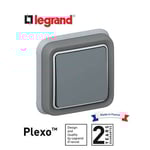 LEGRAND - Switch Plexo IP55, 2-Way, 10 AX, 250 V~, Flush Mounting, Grey thumbnail 2