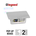 LEGRAND - Pop-Up Box to Be Equipped, 4 Modules, Matt Aluminum Finish thumbnail 2