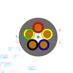 BAHRA CABLES - Power Cable Low Voltage, XLPE Copper, 5x4mm, 600/1000V, Black thumbnail 2