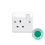 تصفية لوجيك - مقبس، 13A، 1 مجموعة، DP، مفاتيح، أبيض، MK LOGIC thumbnail 2