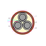 بحرة - كيبل XLPE الومينيوم - 3 خطوط - مقاس 500/35 مم - مسلح STA - جهد متوسط 15KV - CWS thumbnail 2