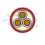 بحرة - كيبل XLPE نحاس - 3 خطوط - مقاس 185 مم - مسلح SWA - 8700/15000 فولت thumbnail 3