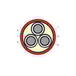 بحرة - كيبل XLPE - ألومينيوم - 35/300x3 مم  - مسلح STA - جهد متوسط 15KV thumbnail 2