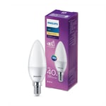 فيليبس - لمبة LED B35، غير قابلة للتعتيم، قاعدة E14، 2700 كلفن، 4-40 واط، ، أبيض دافئ thumbnail 3