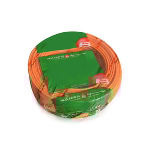 بحرة - سلك كهربائي نحاس - المواصفات البريطانية - NYA - مقاس 4 مم - برتقالي - 450/750 فولت - 91.44 متر