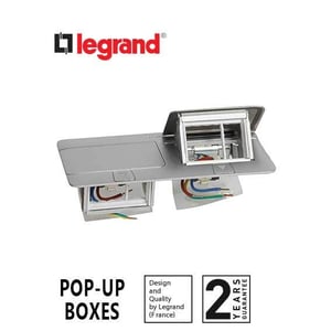 LEGRAND - Pop-Up Box to Be Equipped, 6 Modules, Matt Aluminum Finish