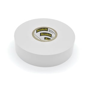 3M - Scotch Vinyl Color Coding Electrical Tape 35, 3/4 Inch x 66 Feet, White