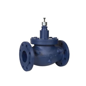 SCHNEIDER - Globe Valve, 80mm, 3-Way, Flanged, Stem Up Closed, Stainless Steel, 110kvs, Glycol 25-50% Steam and Water