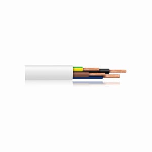 BAHRA CABLES - British Standard, Flexible Cable, 4x1.5mm, 300-500V, White - 91.44 Meter/Roll