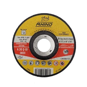 رينو - قرص قص معدني من الستانلس ستيل - 115 × 3.2 × 22.23 مم - 5 قطع