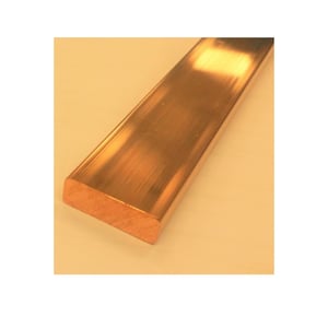 بحرة - قضبان توصيل نحاسية مقاس 100x11 مم - طول 5.5 متر - زاوية مستديرة