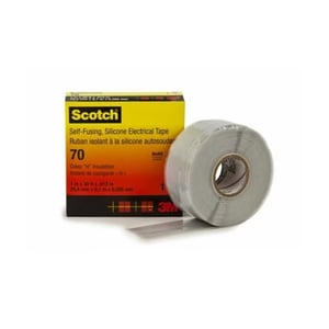 3M - Scotch Self-Fusing Silicone Rubber Electrical Tape 70, 1 Inch * 30 Feet, Gray