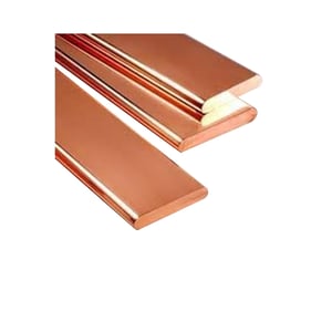 بحرة - قضبان توصيل نحاسية مقاس 100x8 مم - طول 5.5 متر - حافة دائرية كاملة