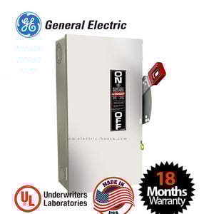 GENERAL ELECTRIC - Safety Switch, Non-Fusible 3 Poles 100A, 600V Nema 1 