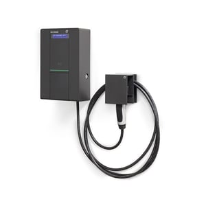 سكامي - كابل حائط + مقبس نوع 2، 3P + N + E، 32A، 400V، 22kW، IP55، IK10، نوع 2، 5م، OCPP 1.6 JSON + تخصيص الرسومات