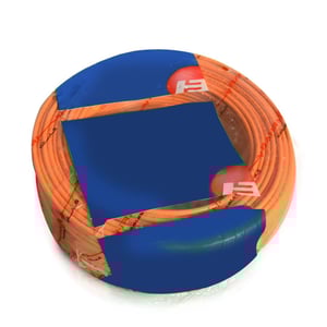 بحرة - سلك كهربائي نحاس مرن - المواصفات البريطانية - NYA - مقاس 2.5 مم - برتقالي - 450/750 فولت - 91.44 متر