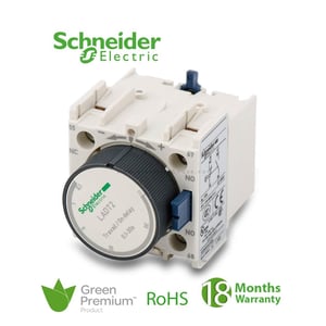 SCHNEIDER - Tesys D, Time Delay Auxiliary Contact Block, 1 No + 1 Nc Screw Clamp Terminals + U30:U35