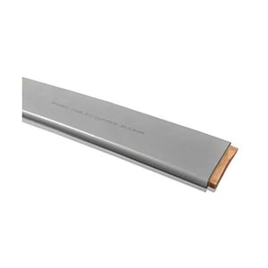 بحرة - شريط نحاسي مغطى PVC مقاس 25x6 مم - رمادي - 40 متر / اللفة