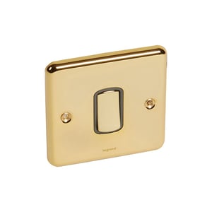 LEGRAND - Switch Synergy Authentic, 1 Gang, 2 Way, 20AX, 250V, Glossy Gold