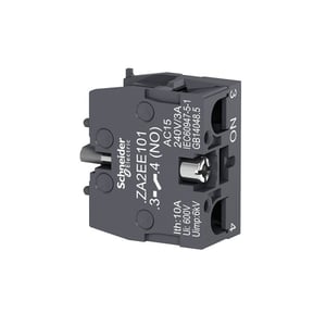 SCHNEIDER ELECTRIC - Contact Block, Easy Harmony XA2, Single Contact, for Ghead 22mm, Faston Terminal, 1NO